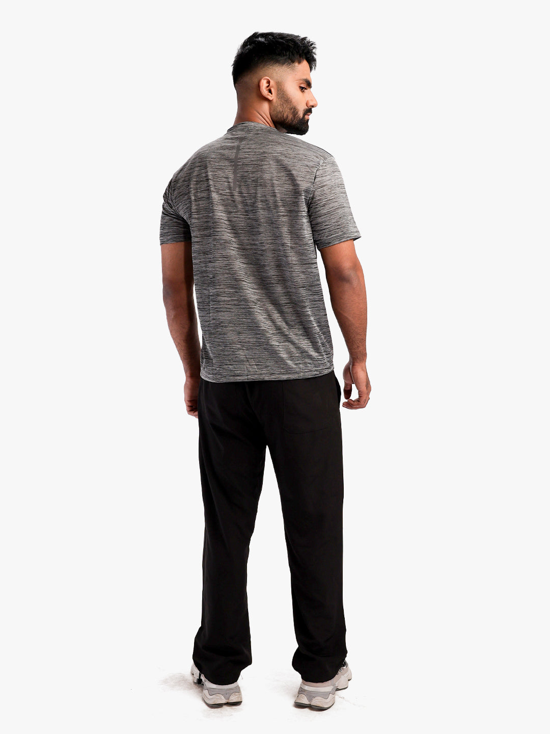 Men's Half Sleeves Gym Sports T-Shirt Grey