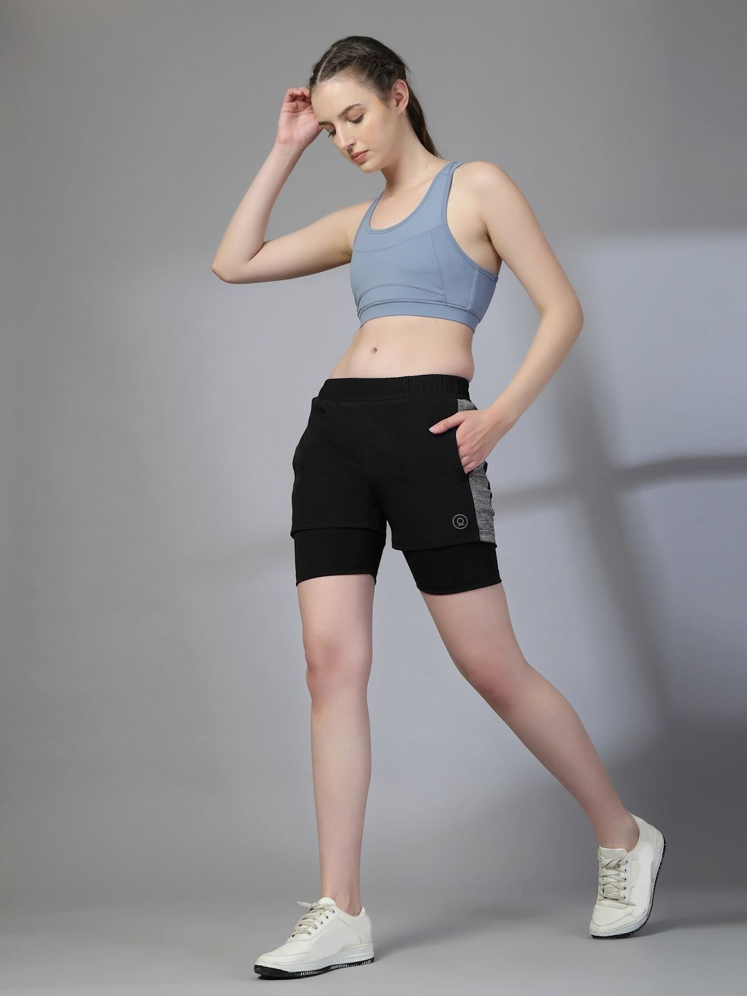 Women's Double Layered Running Shorts | CHKOKKO