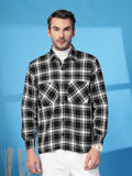 Men Winter Wear Check Shacket | CHKOKKO