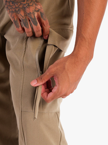 Men’s Khaki Sports Track Pants with Side Pockets