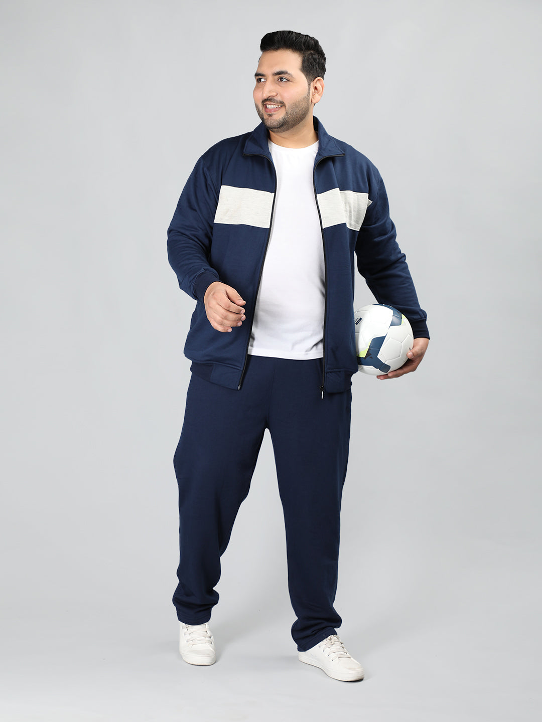 Men Navy Plus Size Winter Tracksuit | CHKOKKO
