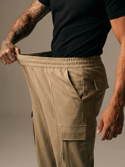 Men’s Khaki Relaxed Fit Sports Trackpant