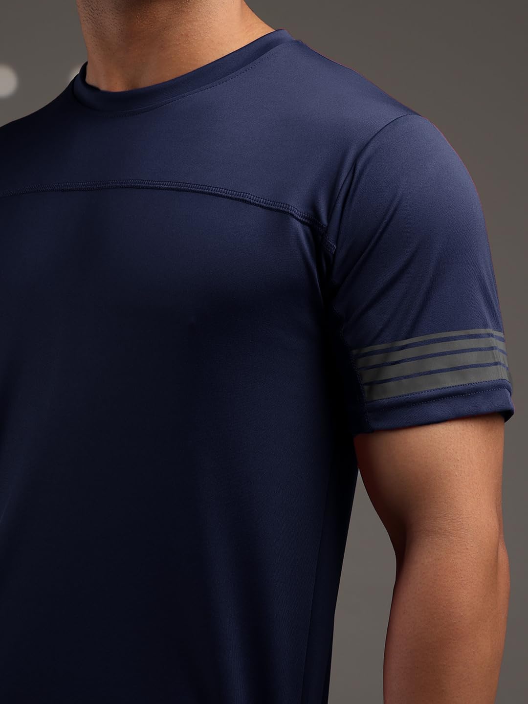 Men's Half Sleeves Dry Fit Gym T-shirt Navy