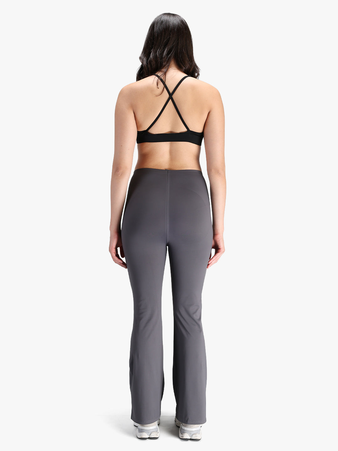 Women Seamless Power Flared Pants Grey