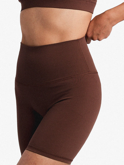 Women’s Seamless Training & Yoga Shorts Brown