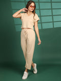 Women Beige Casual Summer Co-ord Set