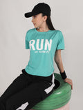 Women Round Neck Dry Fit Gym Sports T-Shirt