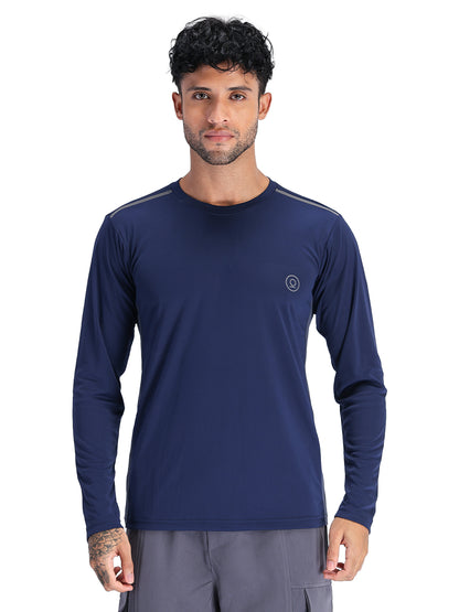 Men's Regular Dry Fit Gym Sports T-Shirt Navy Blue