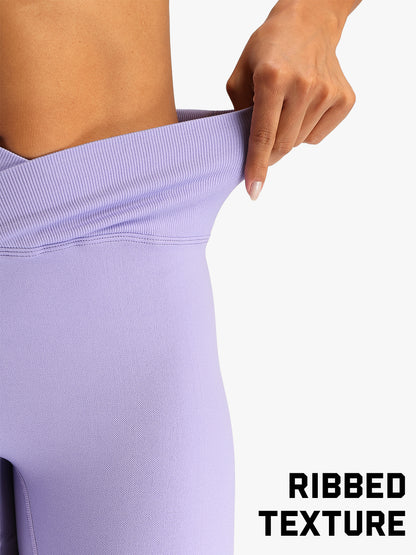 Women's High-Waist Seamless Stretch Yoga Shorts Purple