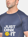 Men Printed Regular Gym Sports T-Shirt Navy