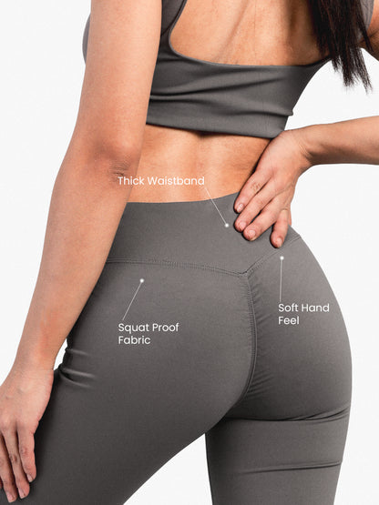 Women’s Crossover Flared Pants Grey