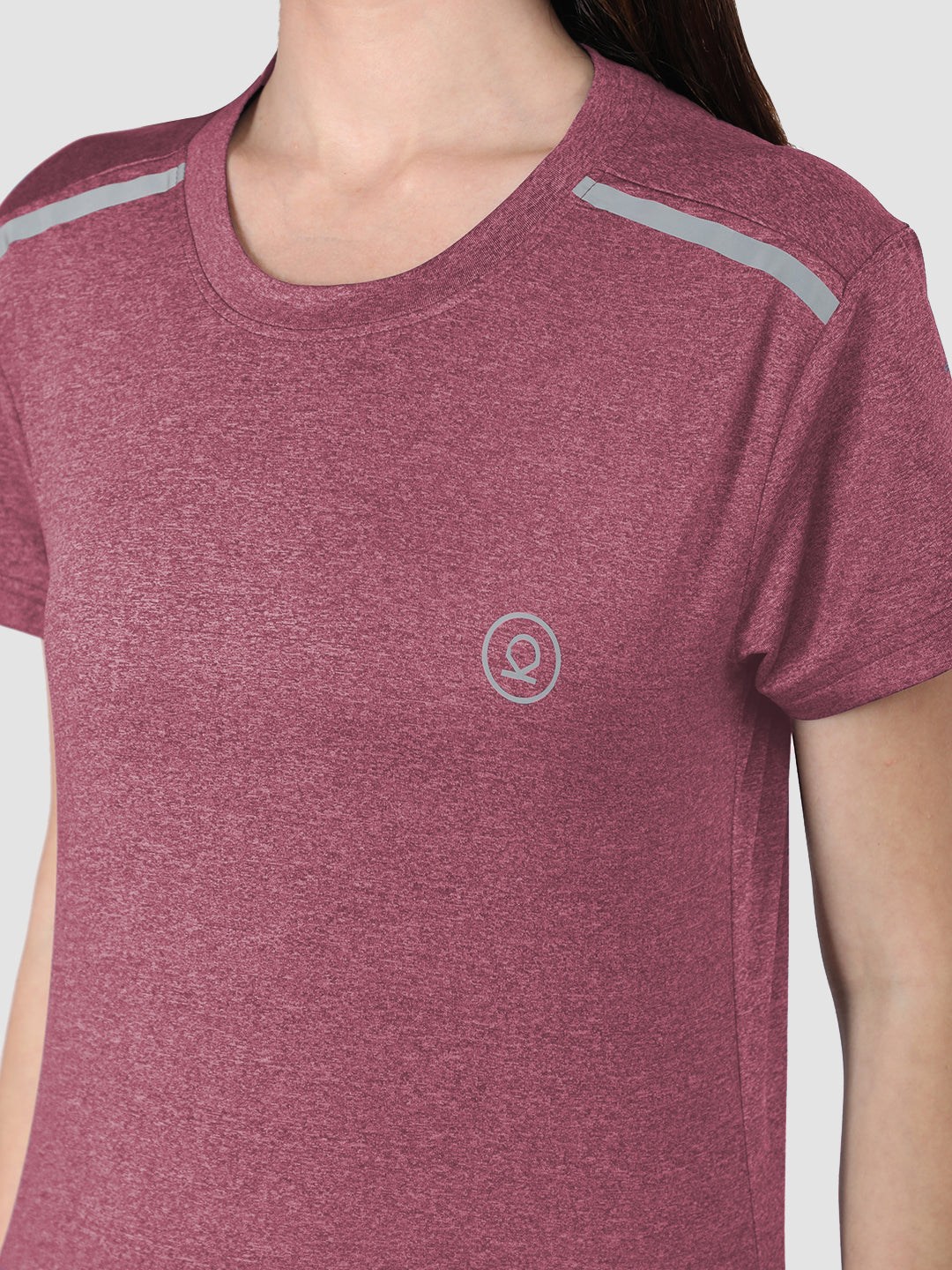 Women's Half Sleeve Dry Fit Gym T-Shirt Maroon