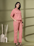 Women Pink Casual Summer Co-ord Set