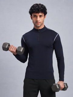 Men’s Full Sleeves Performance Compression T-Shirt for Gym Navy