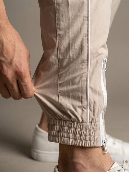 Men Beige Gym Training Sports Trackpant