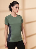 Women's Round Neck Active Wear Sports T-Shirt | CHKOKKO