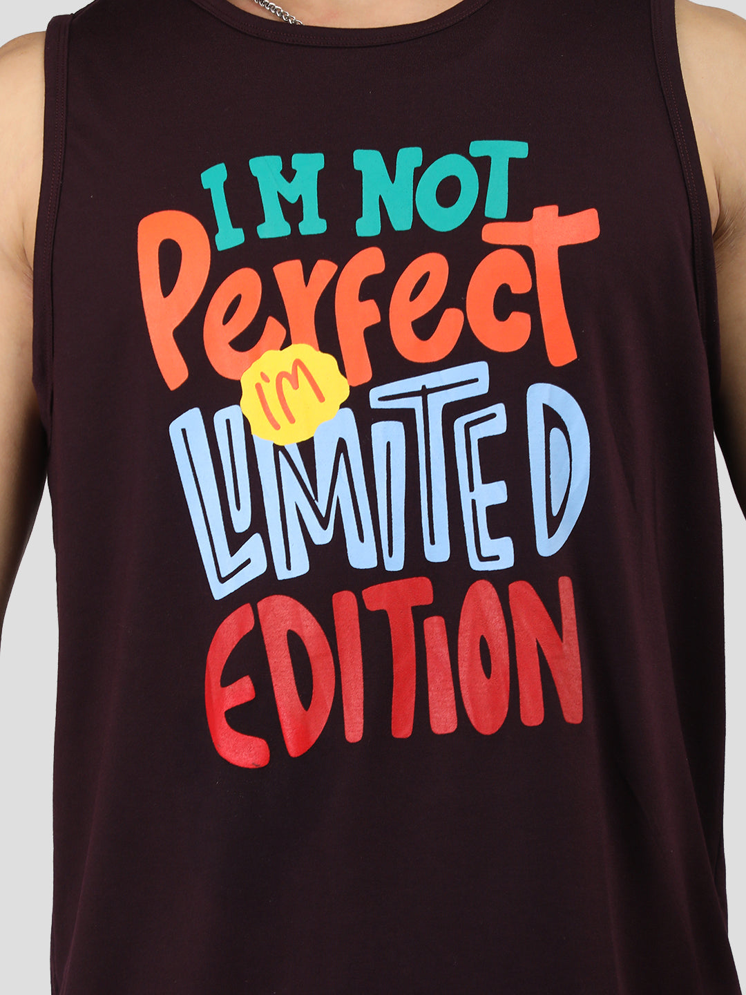 Men Violet Printed Gym Tank Tops Sports Sleeveless Vest