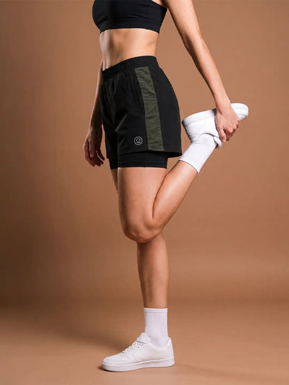 Women's Double Layered Running Shorts | CHKOKKO