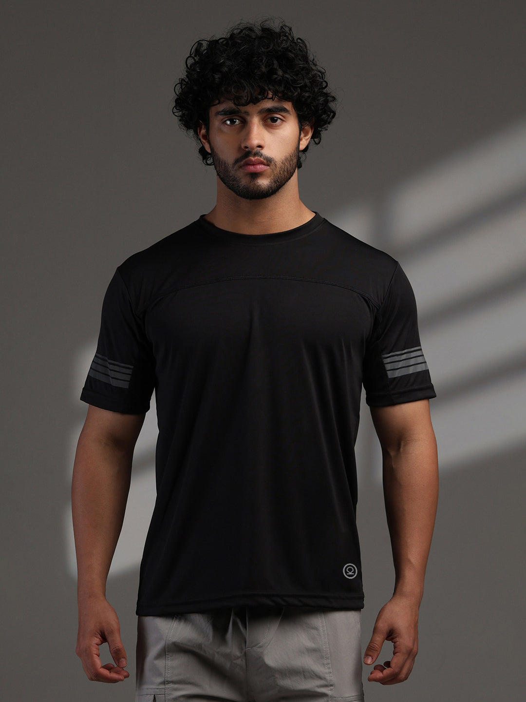 Men's Half Sleeves Dry Fit Gym T-shirt Black