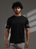 Men's Half Sleeves Dry Fit Gym T-shirt Black