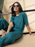 Women's Teal Casual Summer Co-ord Set