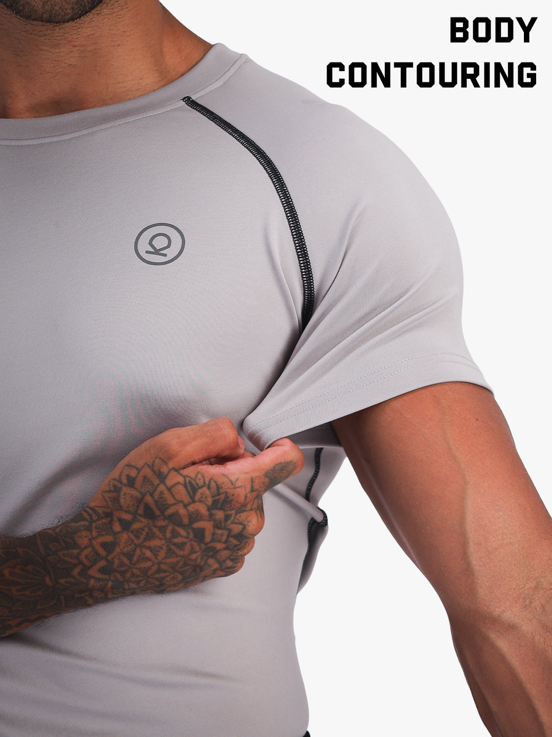 Men’s Performance Compression T-Shirt for Gym Grey