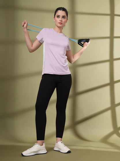 Women's Half Sleeve Dry Fit Active Wear Sports T-shirts Lavender