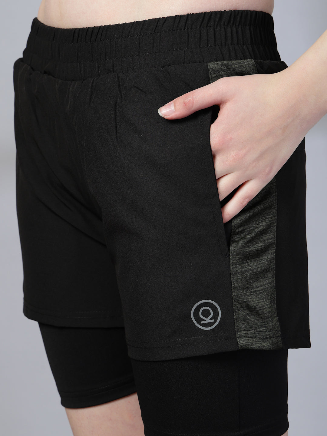 Women’s Double Layer Running Sports Shorts Pack of 2