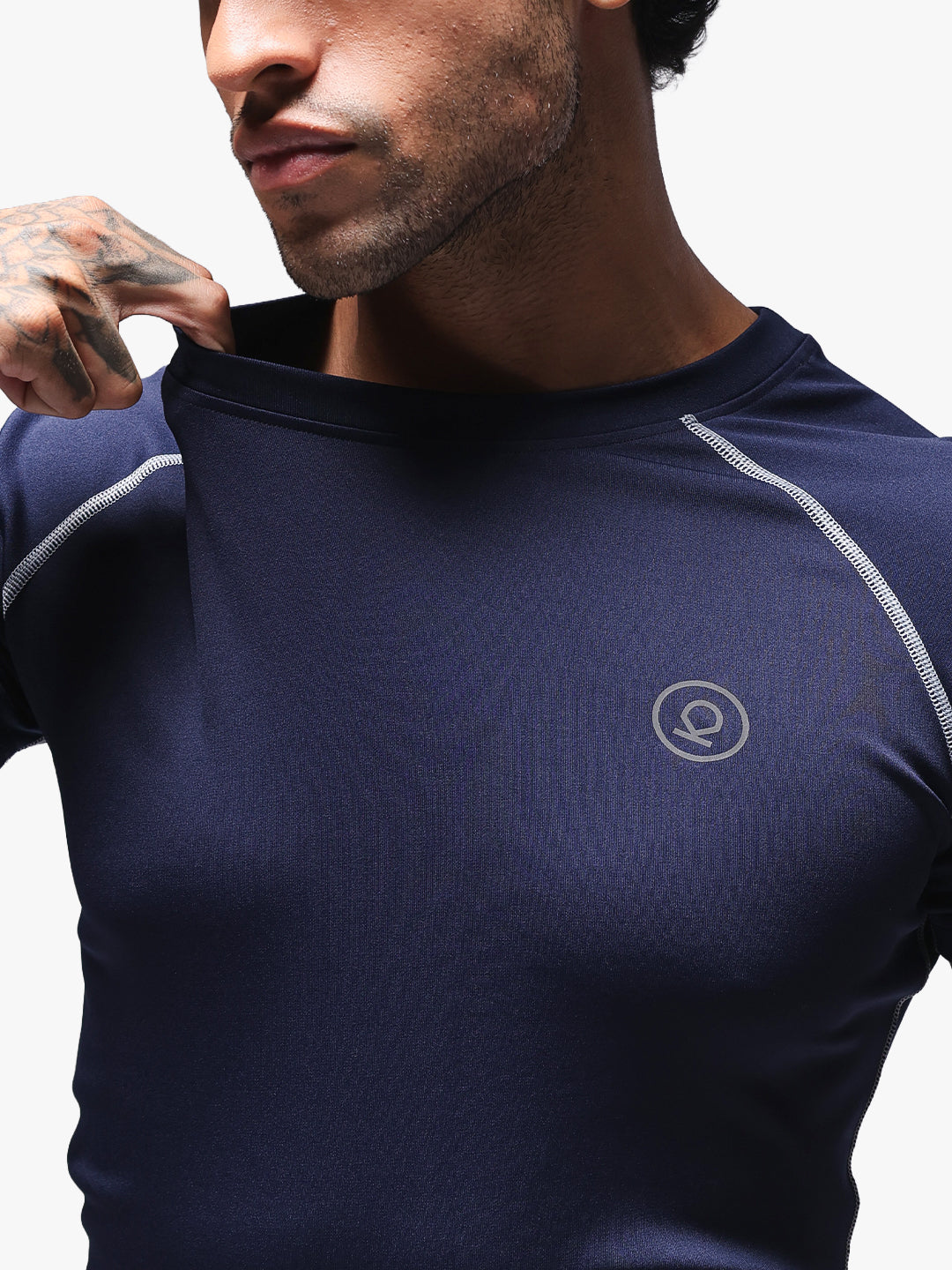 Men’s Performance Compression T-Shirt for Gym Navy