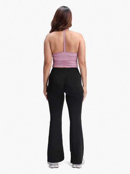 Women’s Crossover Flared Pants Black