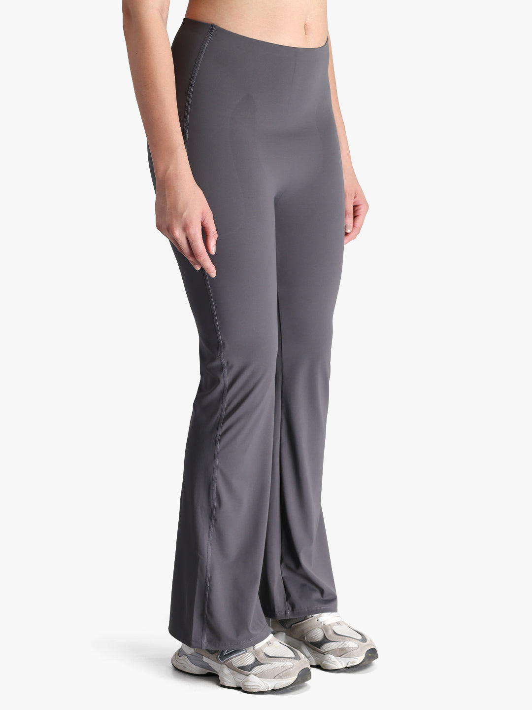Women Seamless Power Flared Pants Grey