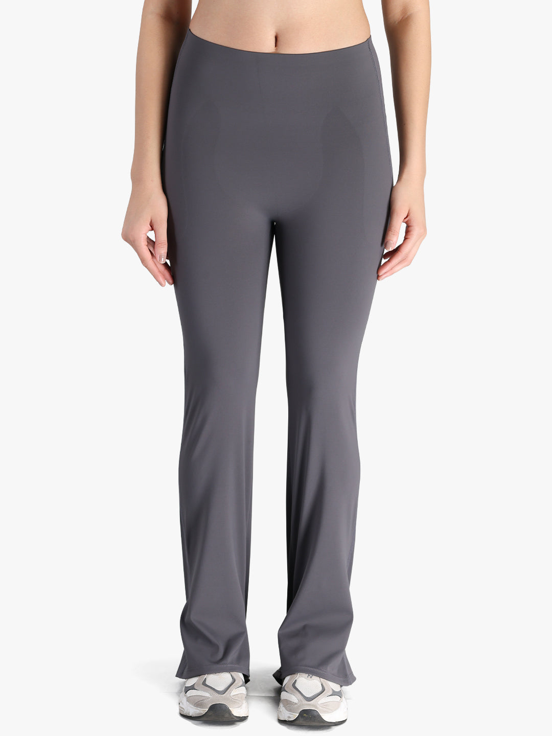 Women Seamless Power Flared Pants Grey