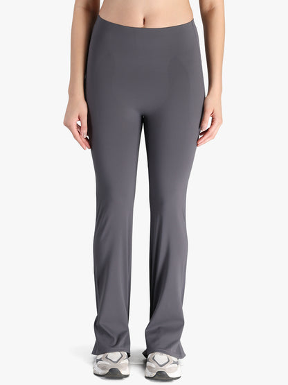 Women Seamless Power Flared Pants Grey