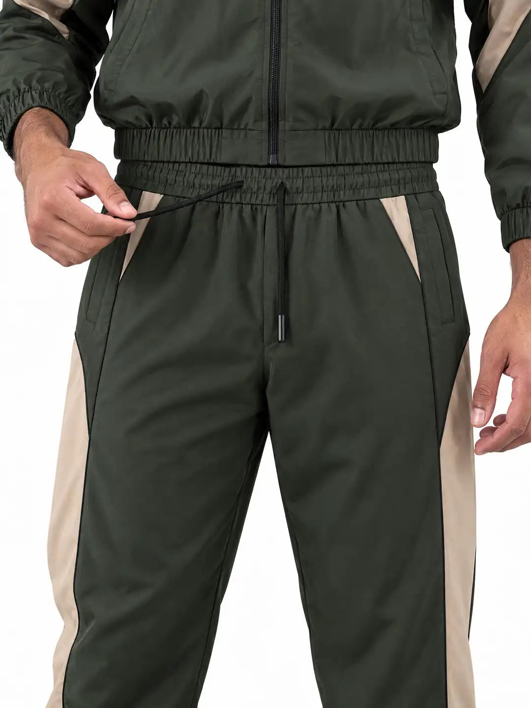 Olive Mouse Light Active Colorblock Track Suit Men