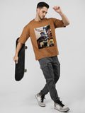 Men Oversized Cotton Printed Round Neck T Shirts