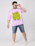 Men Plus Size Printed Oversized Half Sleeves T-Shirt