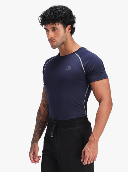 Men’s Performance Compression T-Shirt for Gym Navy