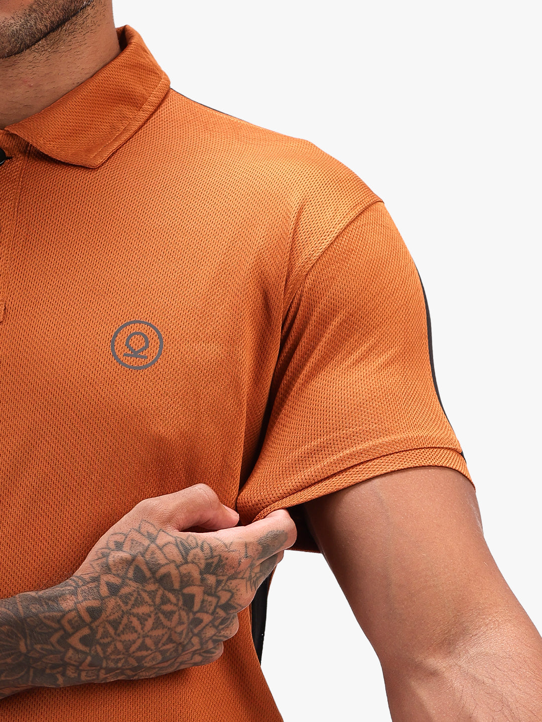 Men Regular Dry Fit Half Sleeve Polo T-Shirt Rust