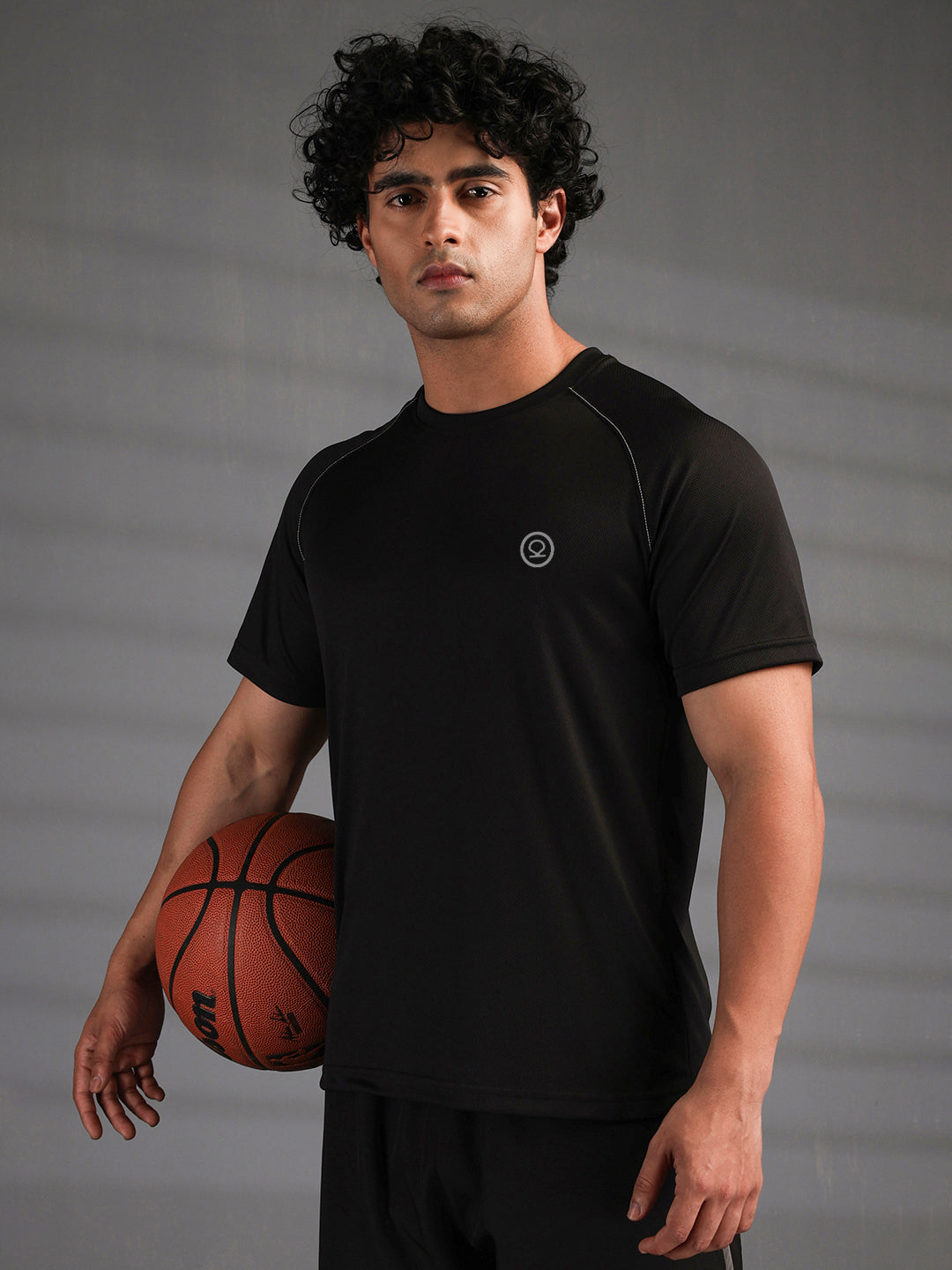 Men's Half Sleeves Quick Dry Sports T-shirt Black