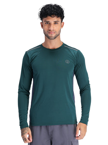Men's Regular Dry Fit Gym Sports T-Shirt Dark Green