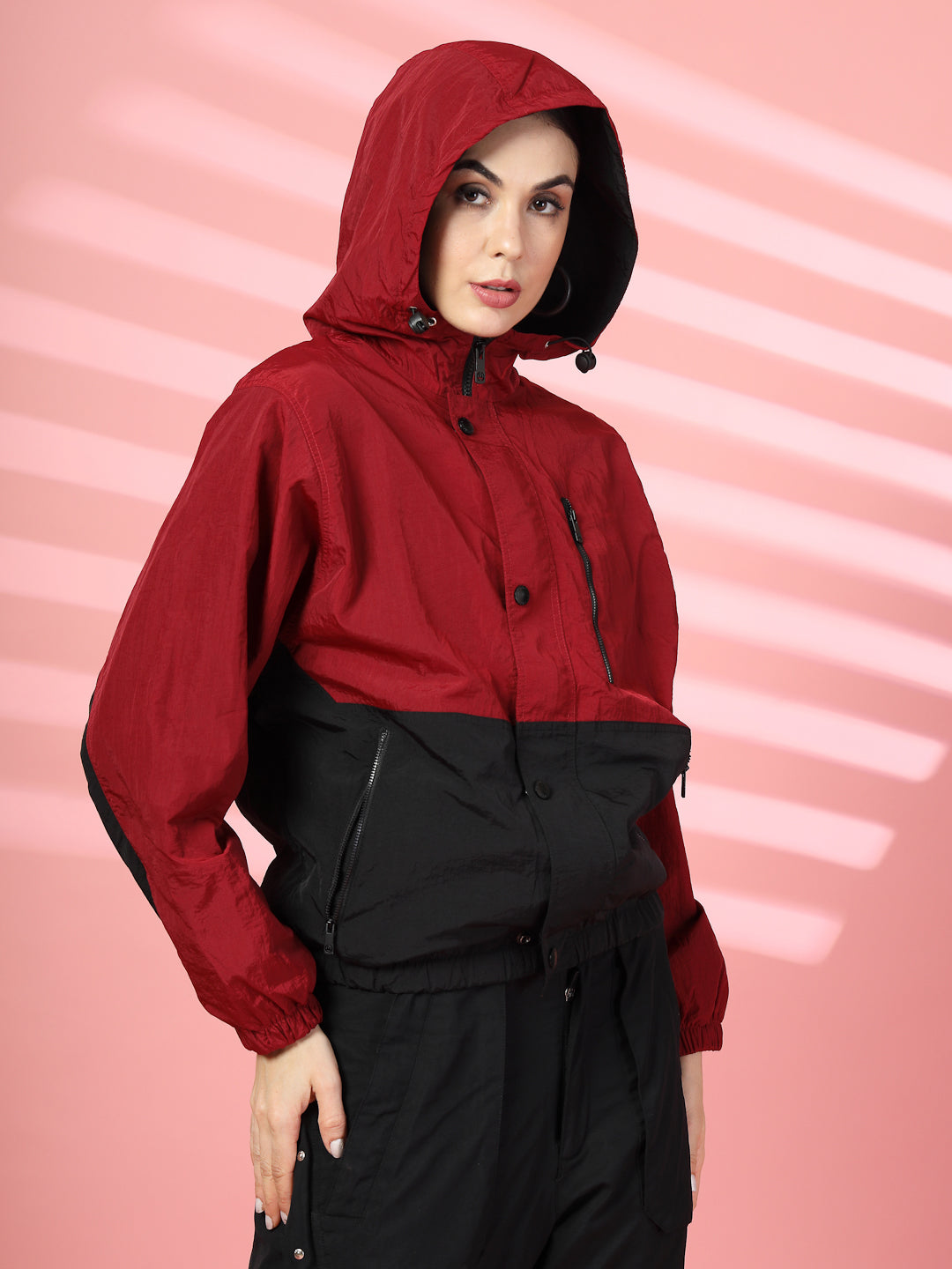Women’s Lightweight UPF 50+ Sun Protection Summer Jacket Wine Black