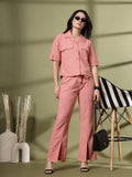 Women Pink Casual Summer Co-ord Set