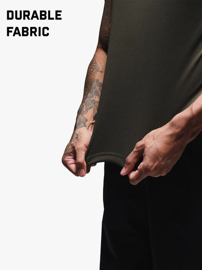 Men’s Performance Compression T-Shirt for Gym Olive