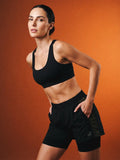 Women's Double Layered Running Shorts | CHKOKKO