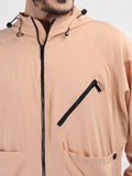 Men Winter Sports Oversized Windcheater Hooded Jacket