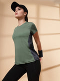 Women's Round Neck Active Wear Sports T-Shirt | CHKOKKO