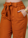 Women Orange Casual Summer Co-ord Set