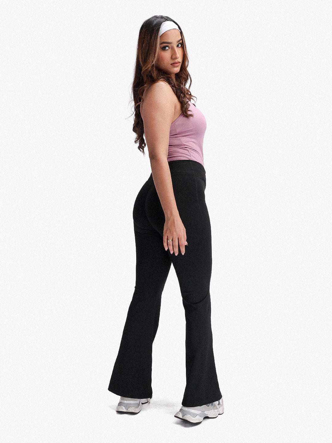 Women’s Crossover Flared Pants Black