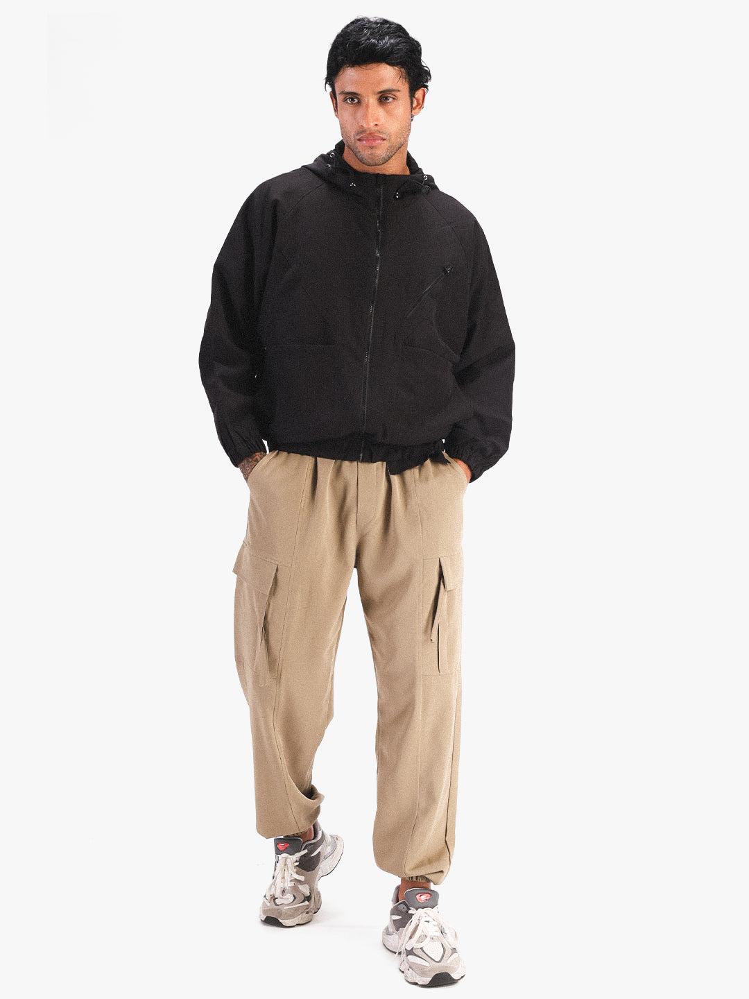 Men’s Khaki Sports Track Pants with Side Pockets