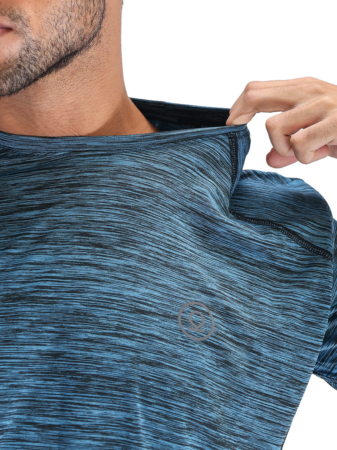 Men's Half Sleeves Dry Fit Gym Sports T-Shirt Sea Green